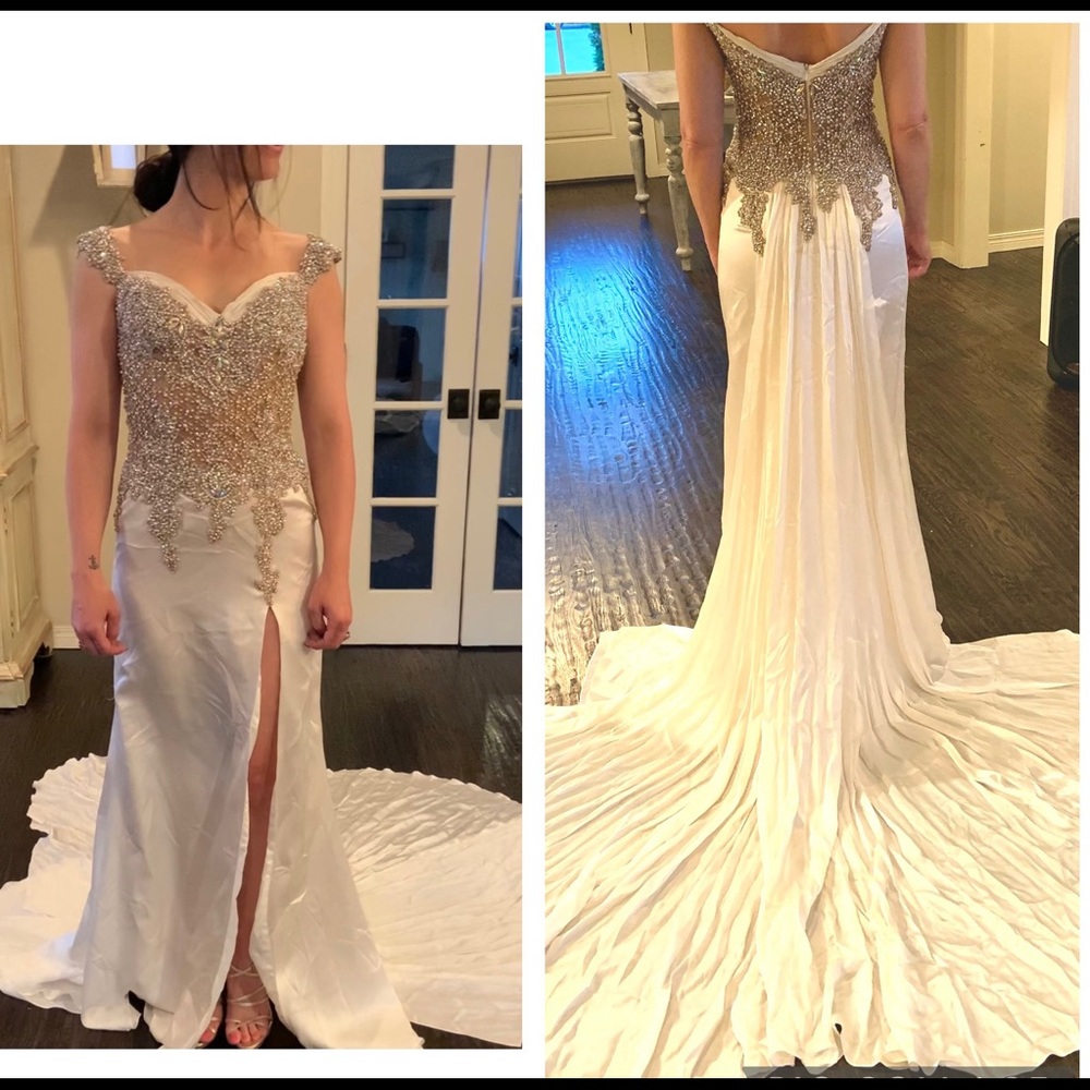 Stunning White Gown- New- Tags Attached